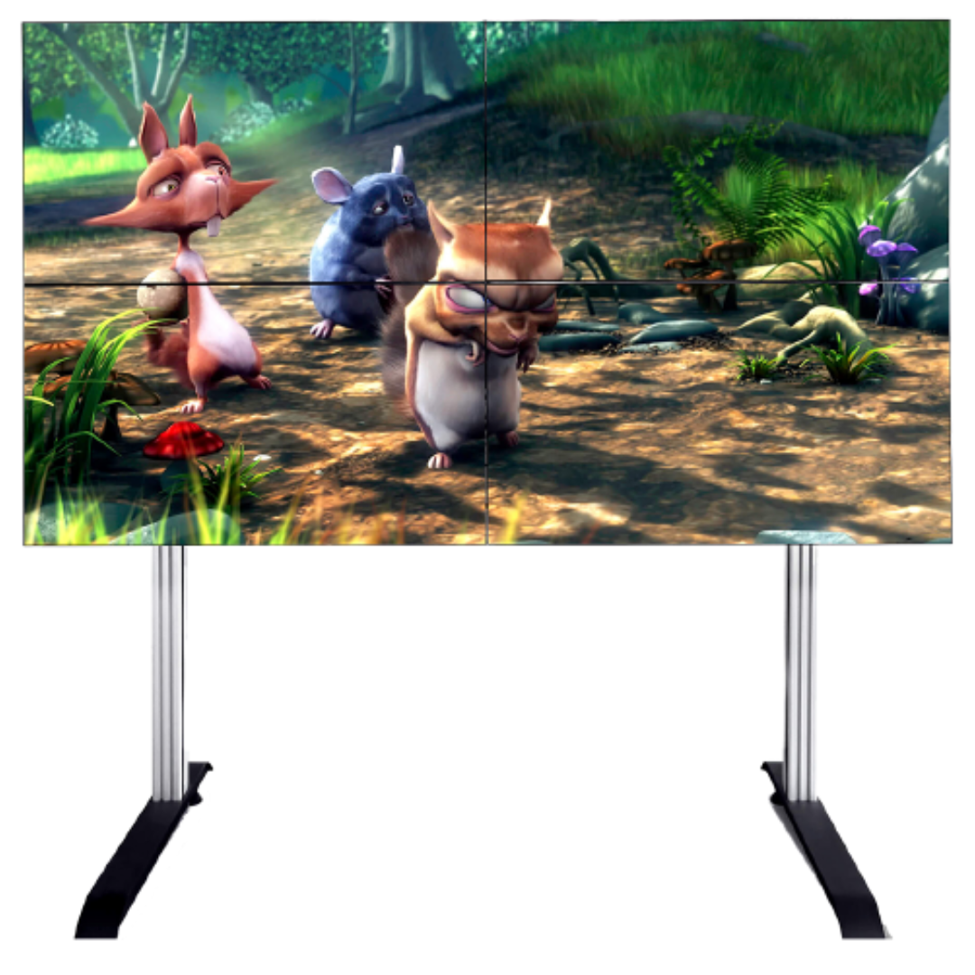 video wall with stand