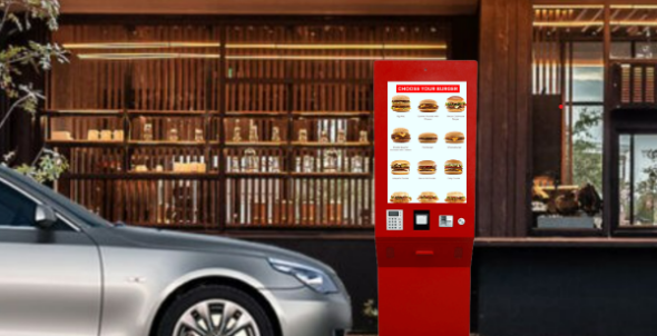 Marketing drive thru with car